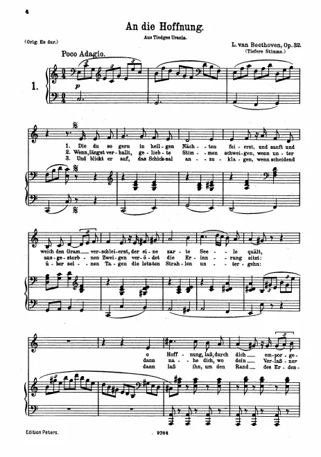 Complete Score (low voice, transposed to C major)