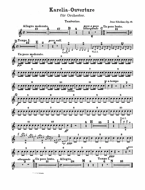 Tambourine, Triangle, Bass Drum