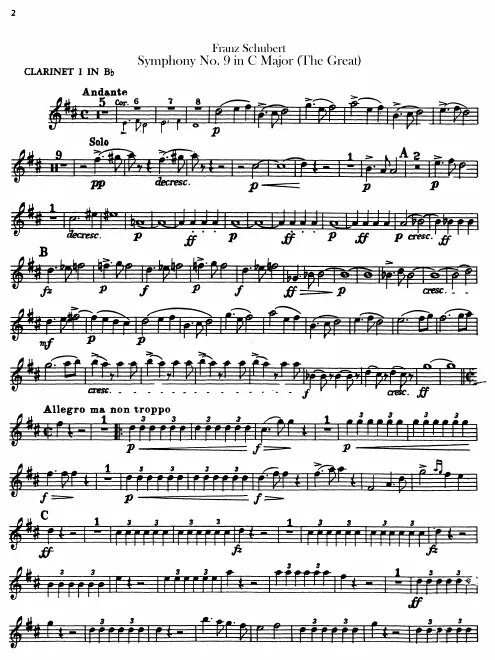 Clarinet 1, 2 (B♭, C)