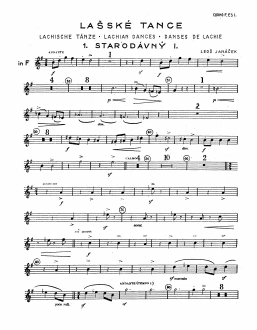 Horn 1, 2, 3 (E♭/F), 4 (F)