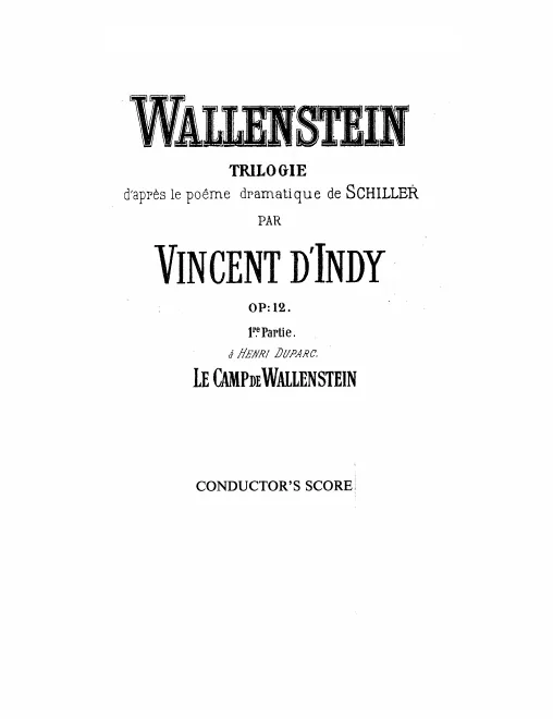 I. Le Camp de Wallenstein