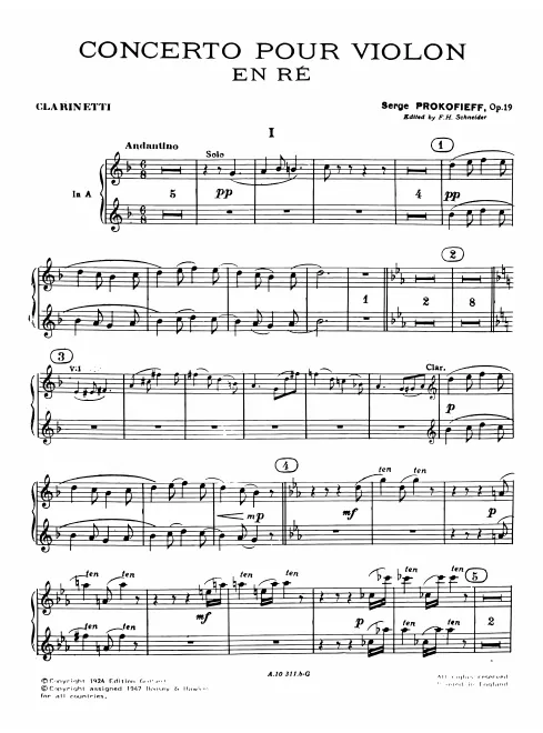 Clarinet 1/2 (A, B♭)