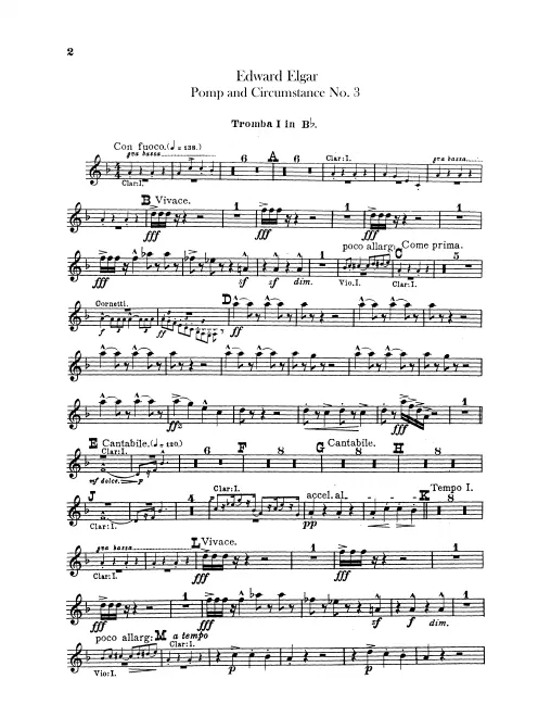 Trumpet 1, 2 (B♭), Cornet 1, 2 (B♭)