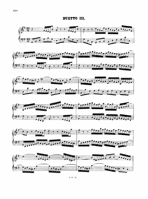 3. Duetto in G major, BWV 804