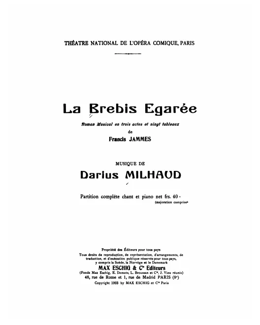 Vocal Score