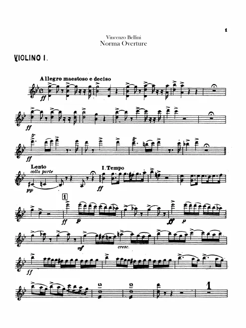 Violins I, II