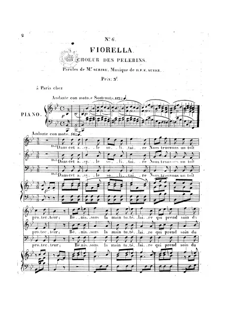 No.6, Chœur des pélerins: "Dans cet asyle solitaire" (Act II, No.5a)