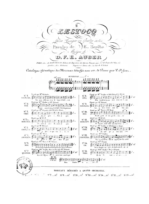 No.2, Duo: "Non, non, non, j'ai là des projets" (Act I, No.4)