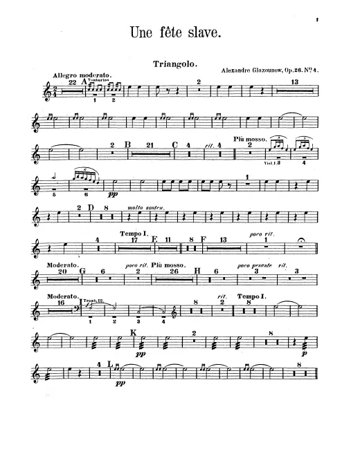 Triangle, Tambourine, Snare Drum, Cymbals/Bass Drum