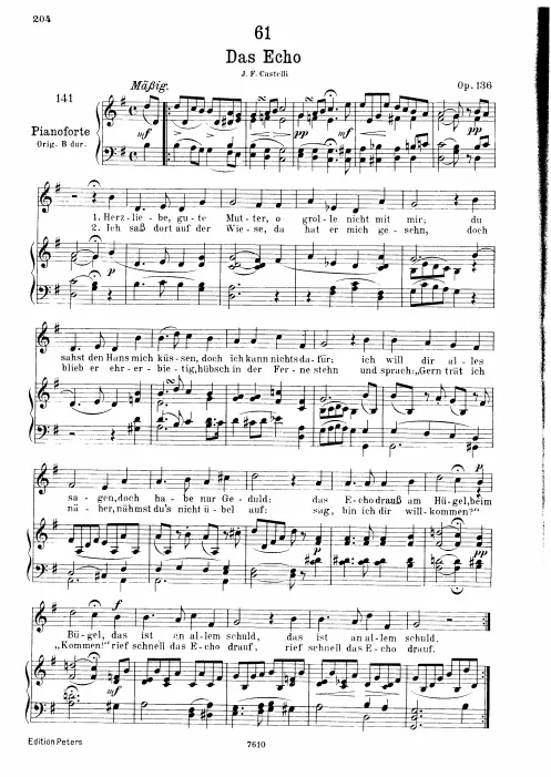 Complete Score (Low Voice, transposed to G major)