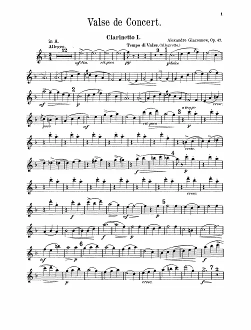 Clarinet 1, 2, 3 (A/B♭)