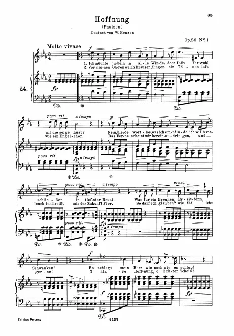 Complete Score (original key, E♭ major)