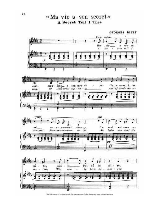 Complete Score (D♭ major, low voice)