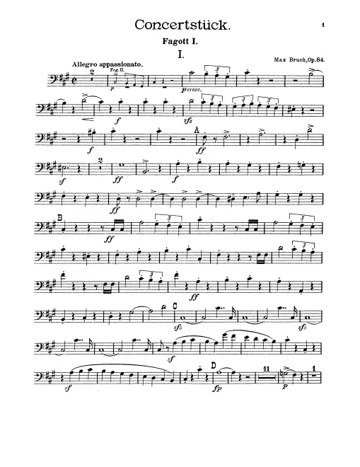 Bassoon 1, 2, Contrabassoon