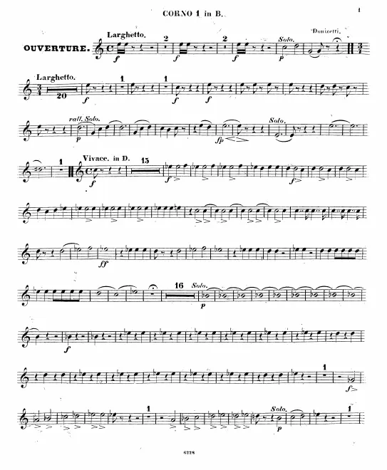 Horn 1, 2, 3, 4 (2 in B, 2 in E/F)