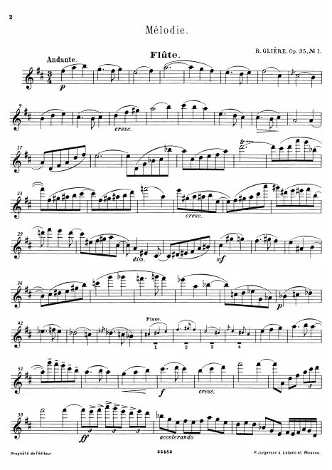 1. Mélodie - Flute