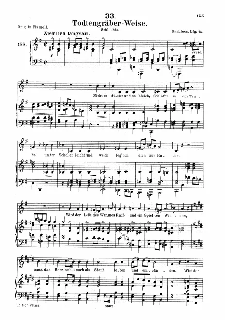 Complete Score (Medium Voice, transposed to E minor)