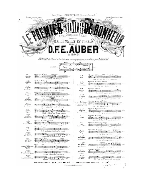 No.4, Ariette: "Partir avec le jour" (Act I, No.3)