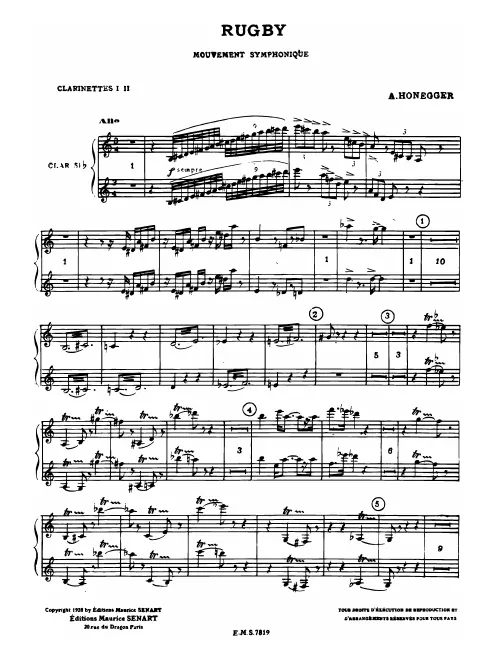 Clarinet 1/2 (B♭)