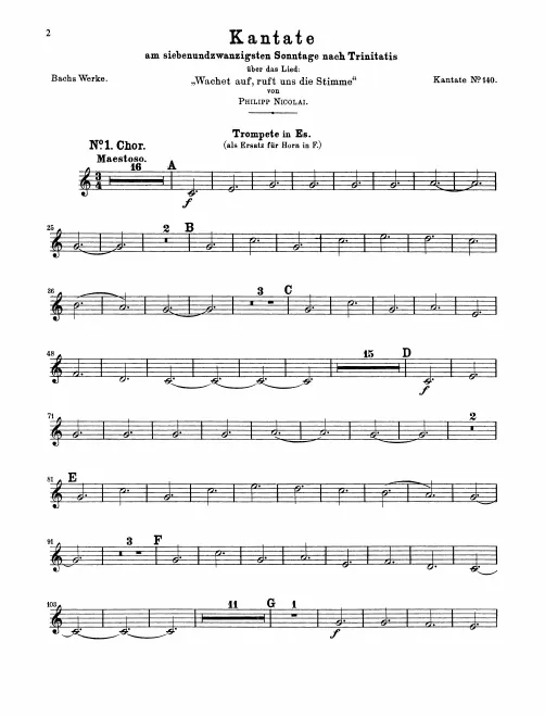 Trumpet (E♭, Alternate to Horn (F))