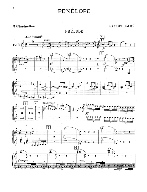 Clarinet 1/2, Bass Clarinet (B♭)