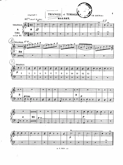 Timpani/Triangle, Tambourine, Bass Drum/Cymbals