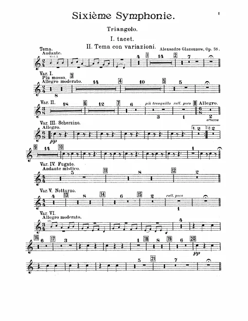 Triangle, Cymbals, Bass Drum