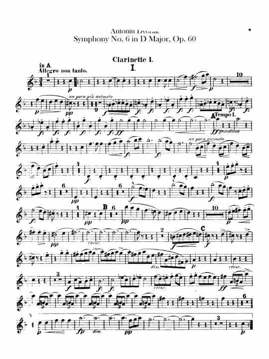 Clarinets 1, 2 (A, B♭)