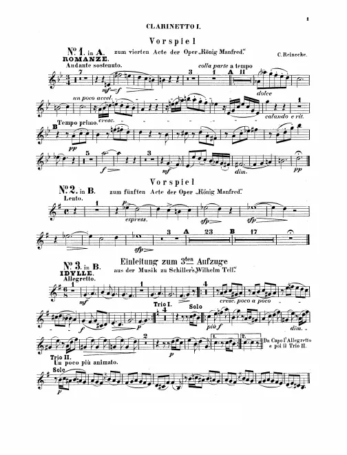 Clarinet 1, 2 (A/B♭)