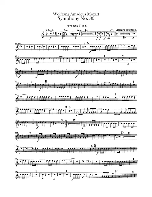 Trumpet 1 (C), 1 (B♭), 2 (C), 2 (B♭)