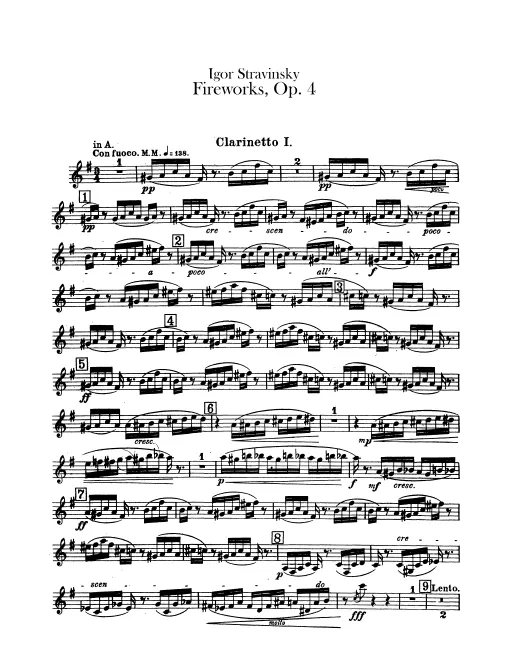 Clarinet 1, 2, 3/Bass Clarinet (A, B)