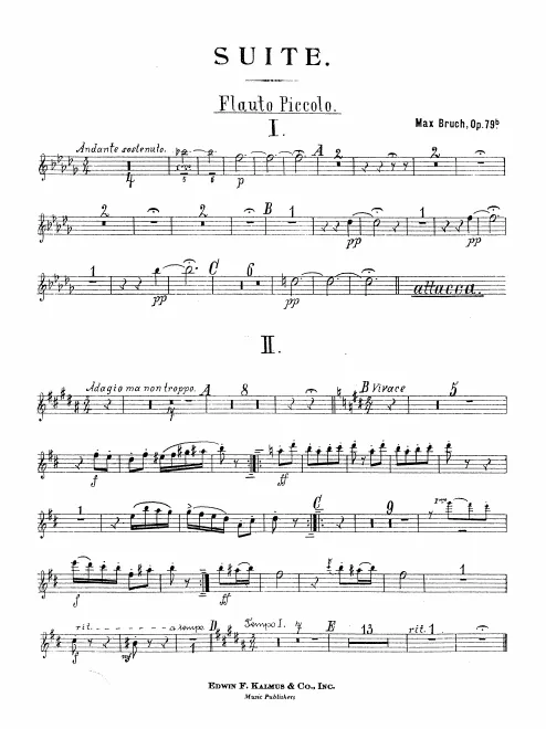 Piccolo, Flute 1, 2