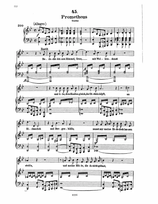 Complete Score (Original / High Voice, G minor)