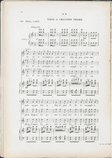 No.5 Trio et Chanson Nègre