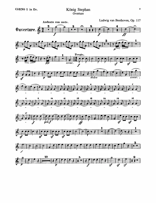 Horn 1, 2, 3, 4 (E♭, C)