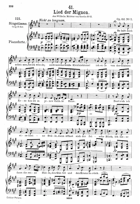 Complete Score (Medium voice, transposed to A major)