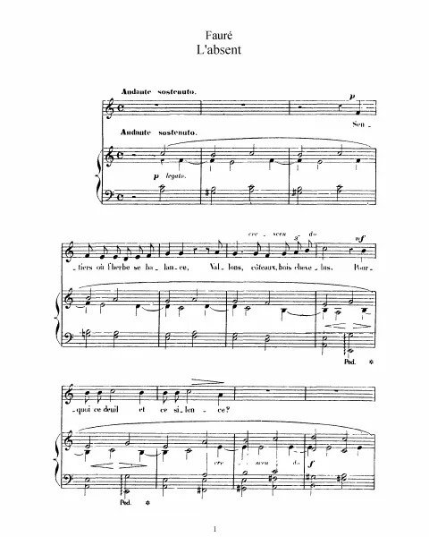 3. L'absent (A minor, original key)