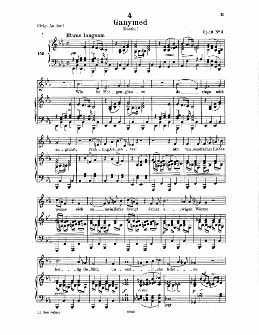 Complete Score (very low voice, transposed to E♭ major)