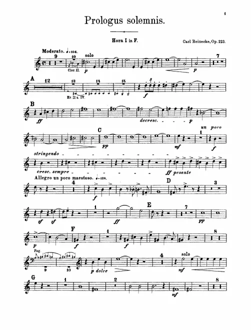 Horn 1, 2, 3, 4 (F)