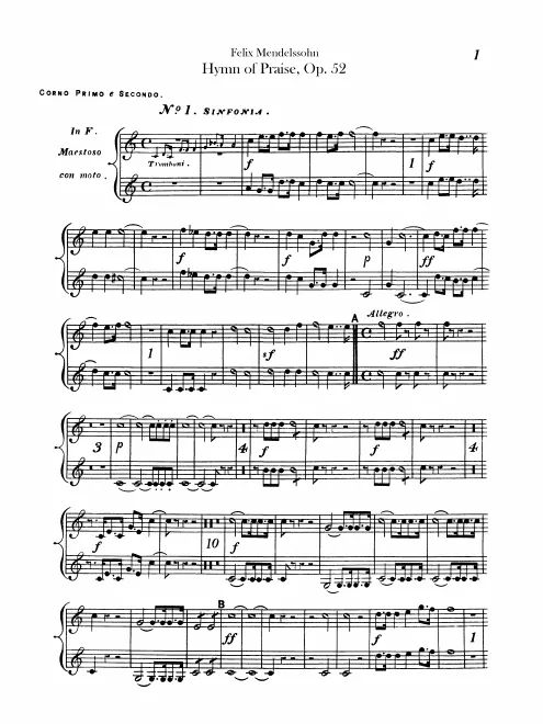 Horn 1/2 (F/G/E♭/C/D), 3/4 (B♭/C/D)