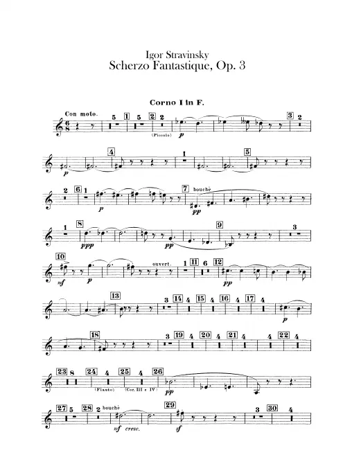 Horn 1, 2, 3, 4 (F)