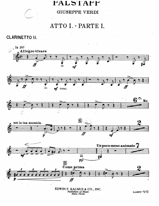 Clarinet 2 (C/B♭/A)/Bass Clarinet (A)