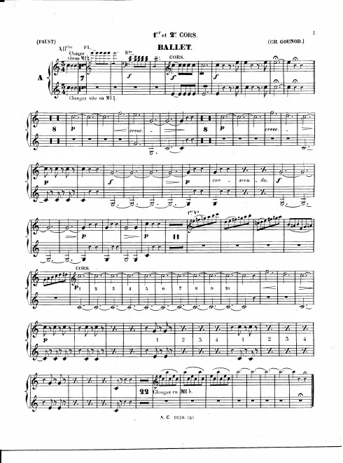 Horn 1/2 (E/E/G), 3/4 (C/B/D)