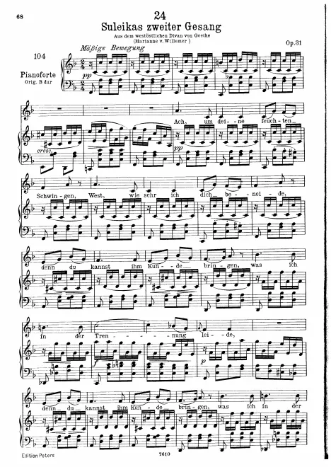 Complete Score (Low voice, transposed to F major)