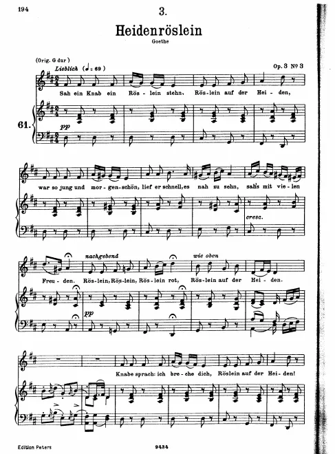 Complete Score (low voice, transposed to D major)