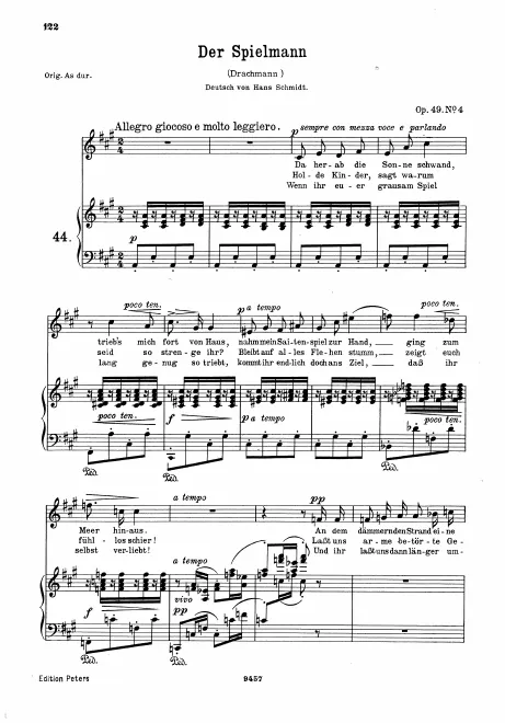 Complete Score (high voice, A major)