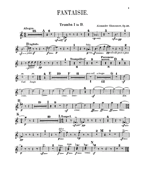 Trumpet 1, 2, 3, Bass Trumpet (or Tenor Horn) (B)