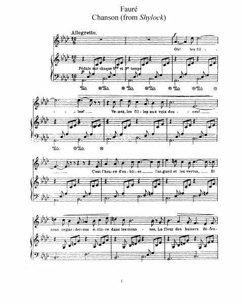 Chanson (A♭ major) et Madrigal (E♭ major)