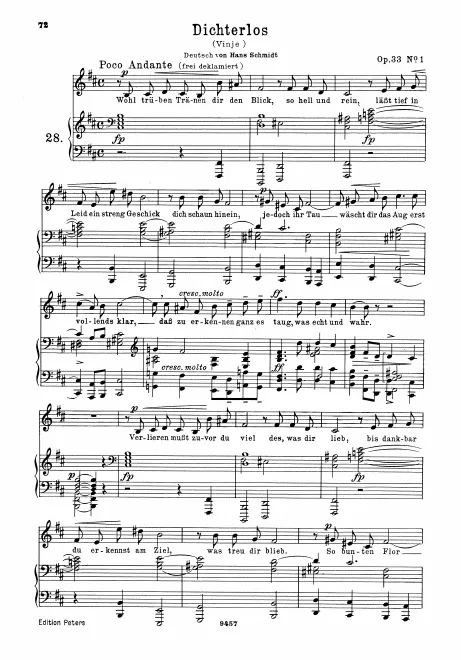 Complete Score (original / high voice, B minor)