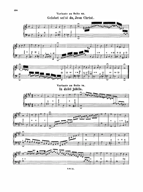 Alternative Versions: BWV 722, 729, 732, 738, 734, 735, fragments BWV 753, 764